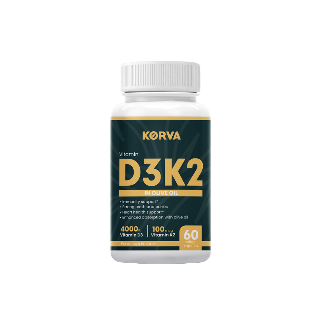 KORVA Vitamin D3 K2 in Olive Oil