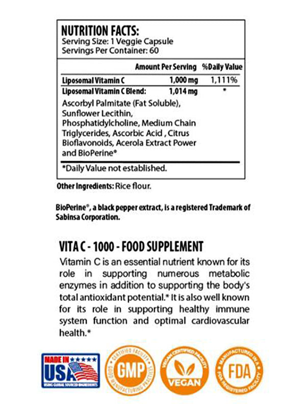 White Health Vita C-1000 Liposomal C Complex