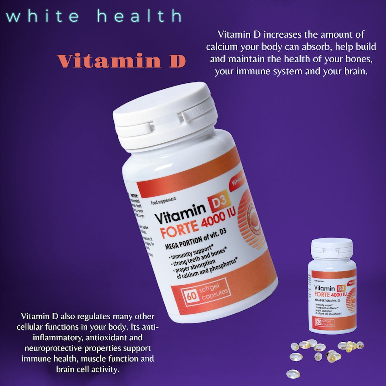 White Health Vitamin D3 Forte 4000 IU