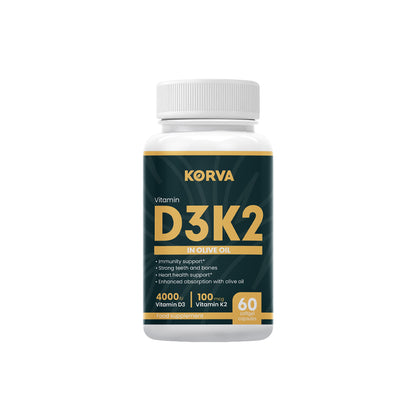 KORVA Vitamin D3 K2 in Olive Oil