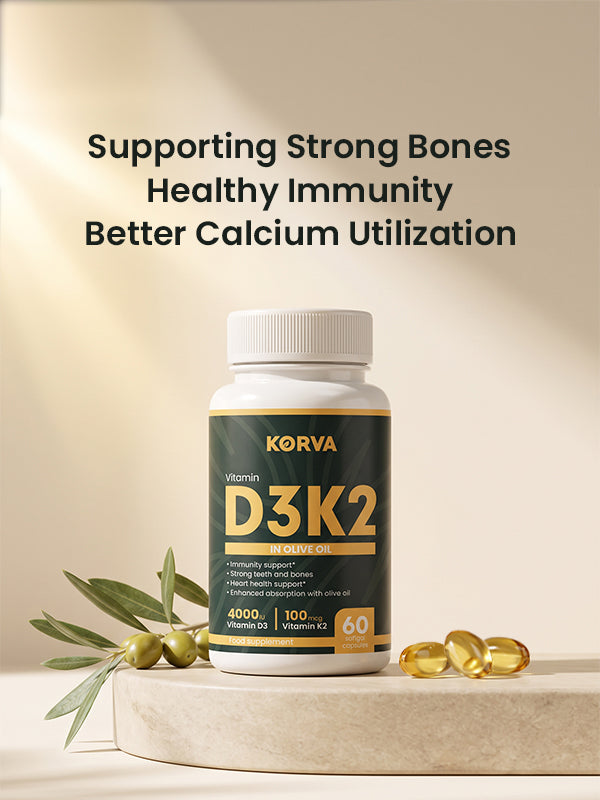 KORVA Vitamin D3 K2 in Olive Oil