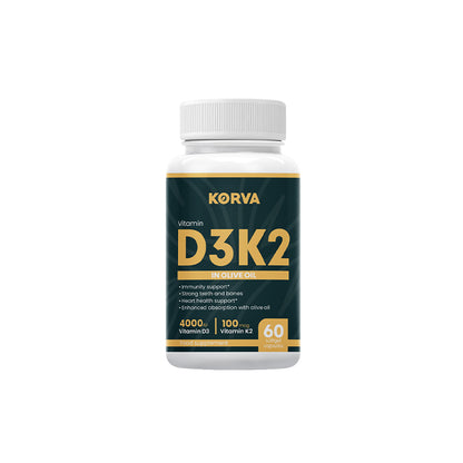 KORVA Vitamin D3 K2 in Olive Oil